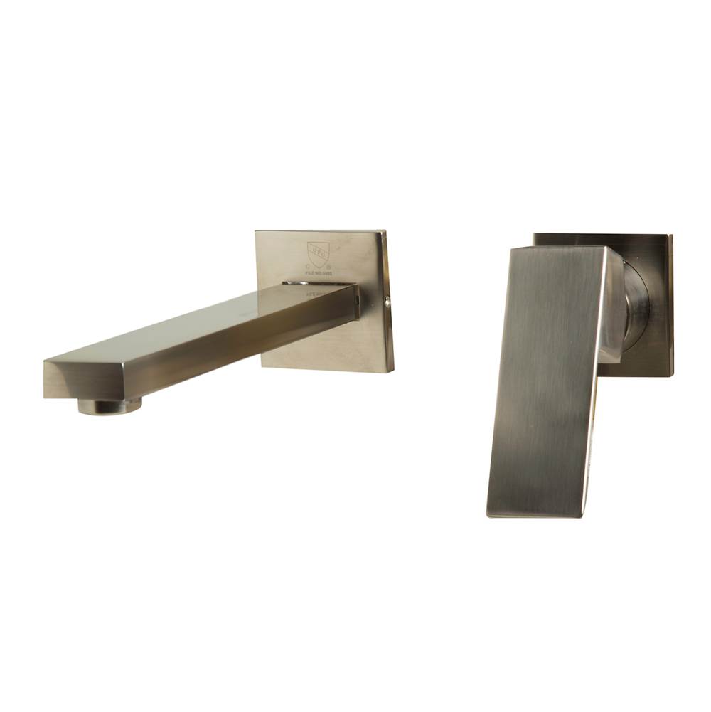 Alfi Trade Brushed Nickel Single Lever Wallmount Bathroom Faucet