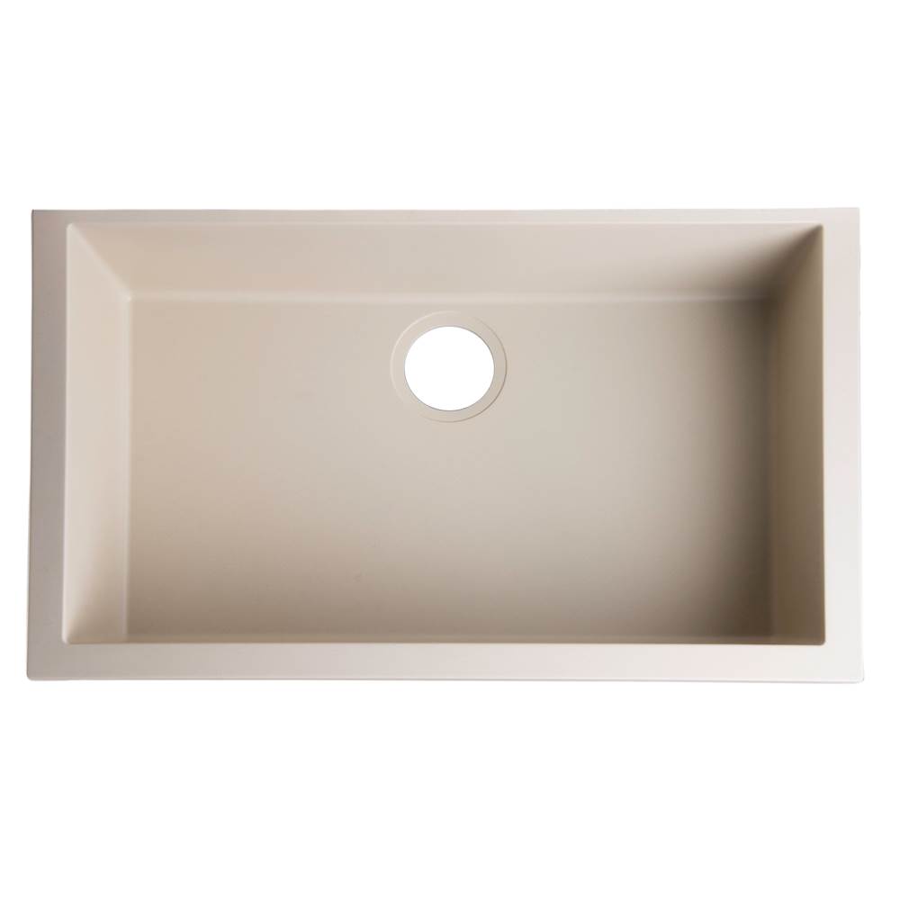 Alfi Trade Biscuit 30'' Undermount Single Bowl Granite Composite Kitchen Sink