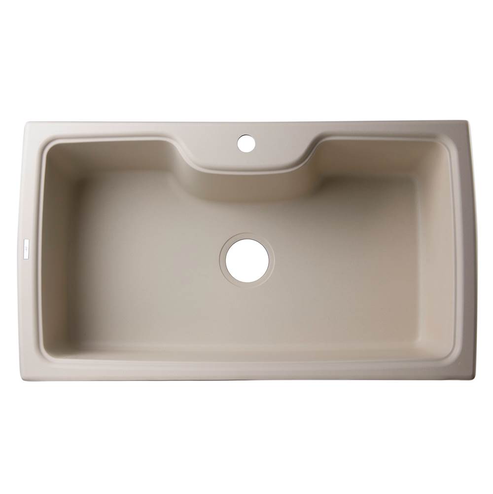 Alfi Trade Biscuit 35'' Drop-In Single Bowl Granite Composite Kitchen Sink