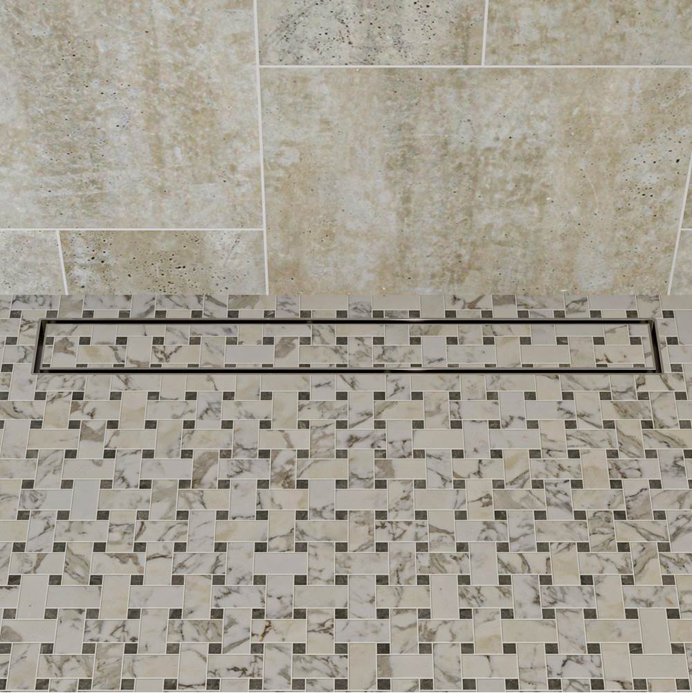 Alfi Trade 24'' Long Modern Stainless Steel Linear Shower Drain w/o Cover