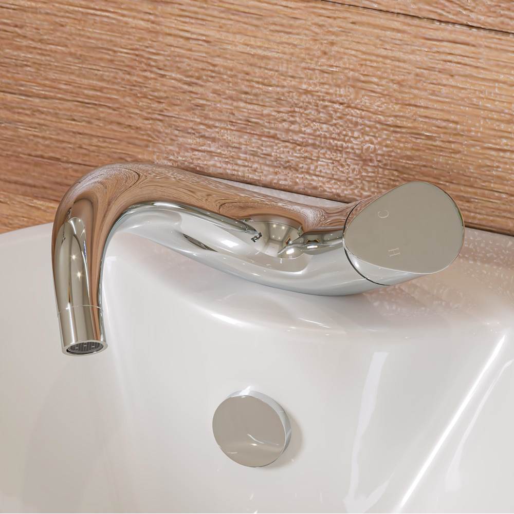 Alfi Trade Wave Polished Chrome Single Lever Bathroom Faucet