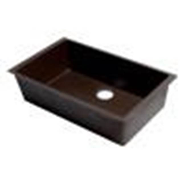 Alfi Trade Chocolate 30'' Undermount Single Bowl Granite Composite Kitchen Sink