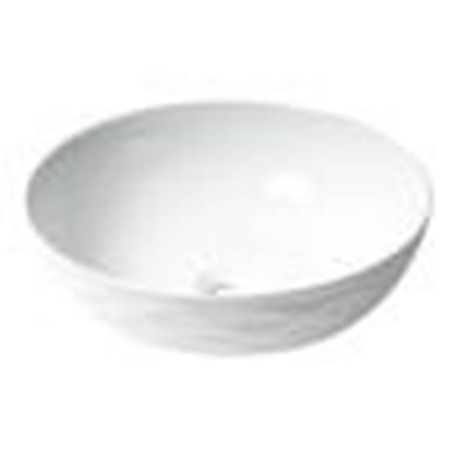 Alfi Trade ALFI brand ABC909 White 17'' Decorative Round Vessel Above Mount Ceramic Sink