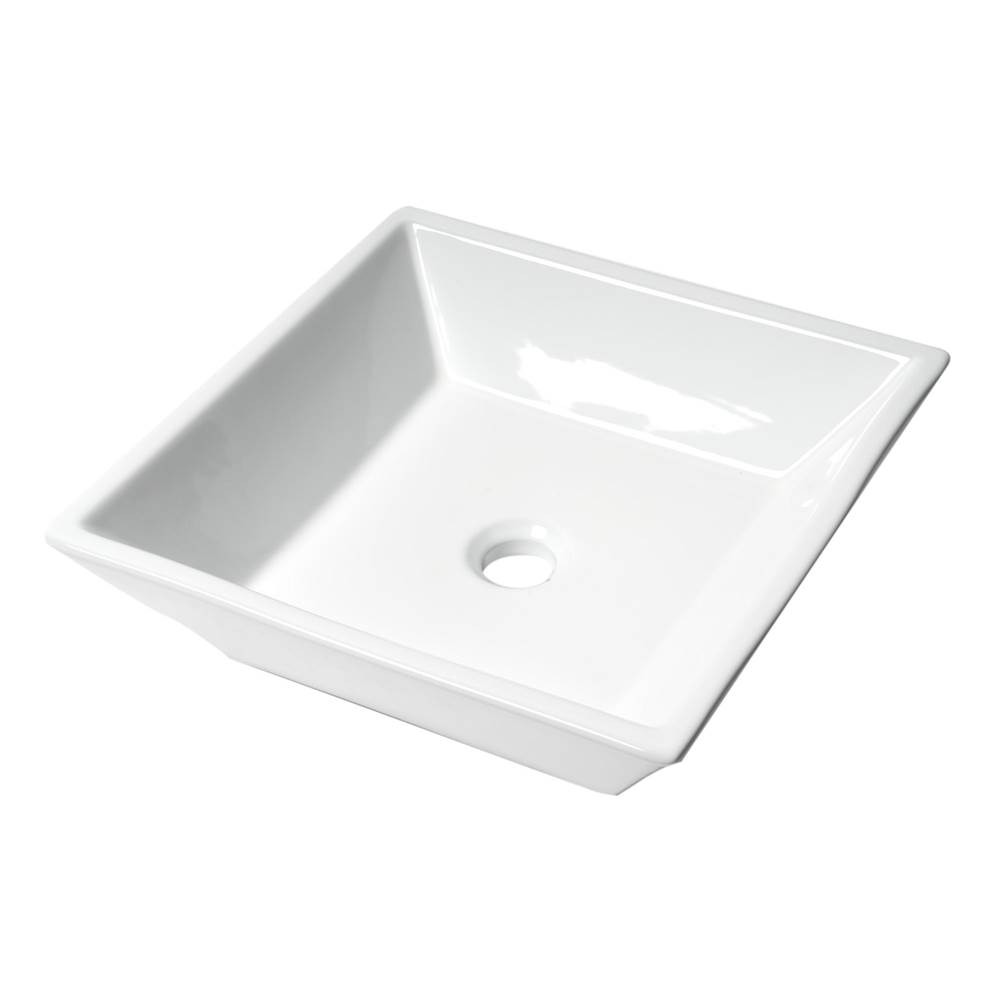 Alfi Trade ALFI brand ABC912 White 17'' Square Above Mount Ceramic Sink
