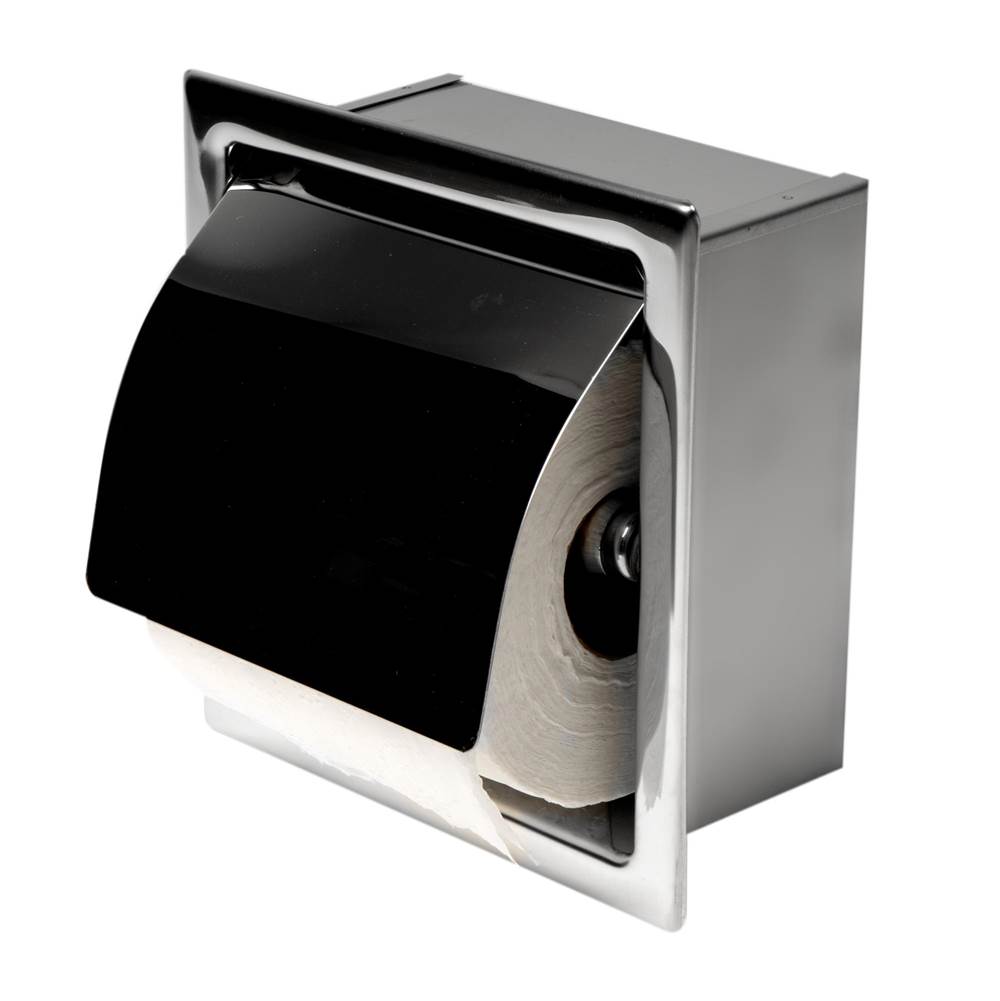 Alfi Trade ALFI brand ABTP77-PSS Polished Stainless Steel Recessed Toilet Paper Holder with Cover