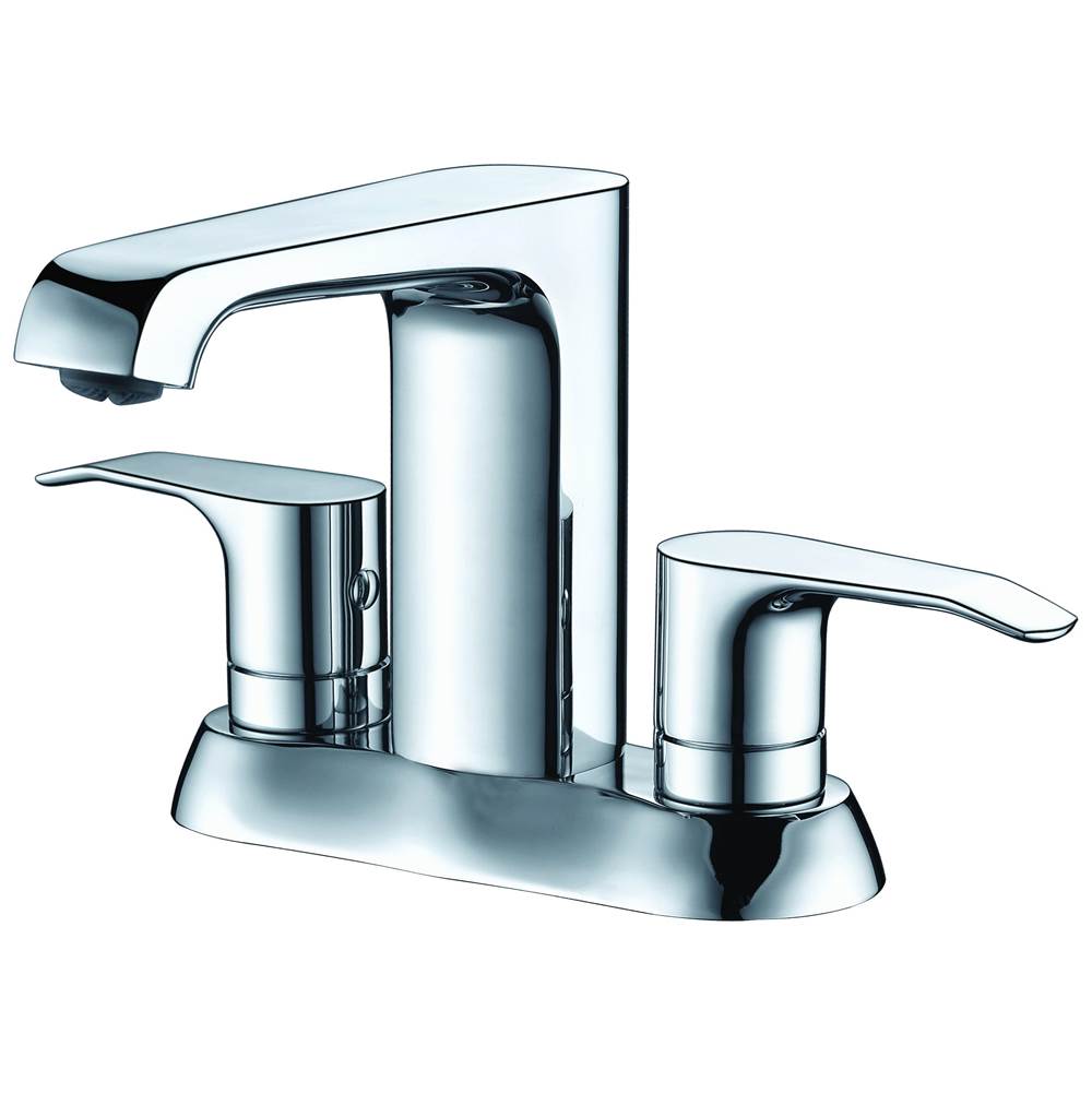 Alfi Trade Polished Chrome Two-Handle 4'' Centerset Bathroom Faucet