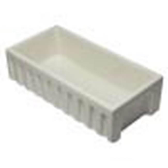 Alfi Trade 36 inch Biscuit Reversible Smooth / Fluted Single Bowl Fireclay Farm Sink