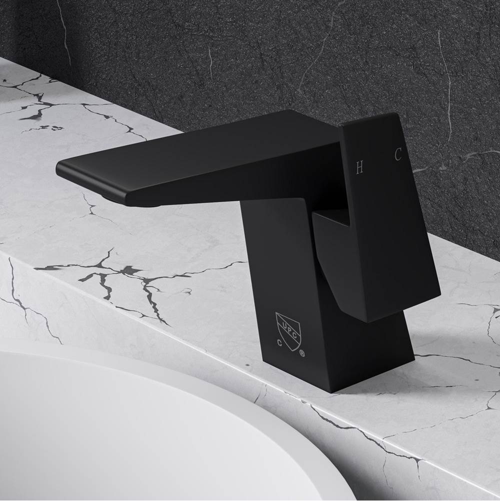 Alfi Trade Black Matte Single Hole Bathroom Faucet