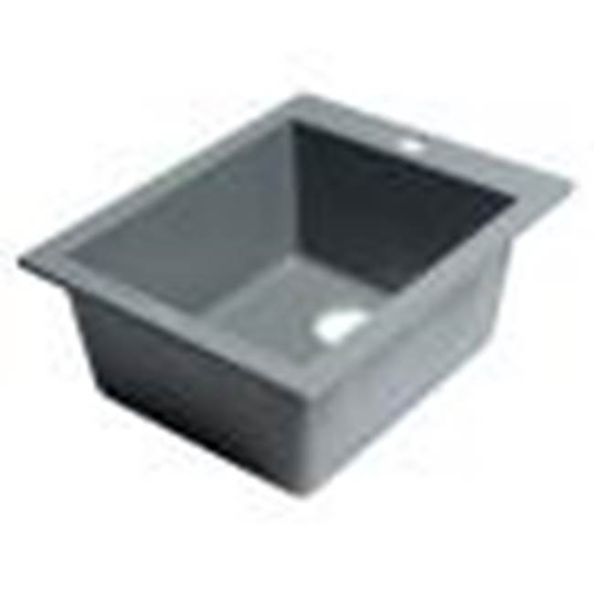 Alfi Trade Titanium 17'' Drop-In Rectangular Granite Composite Kitchen Prep Sink