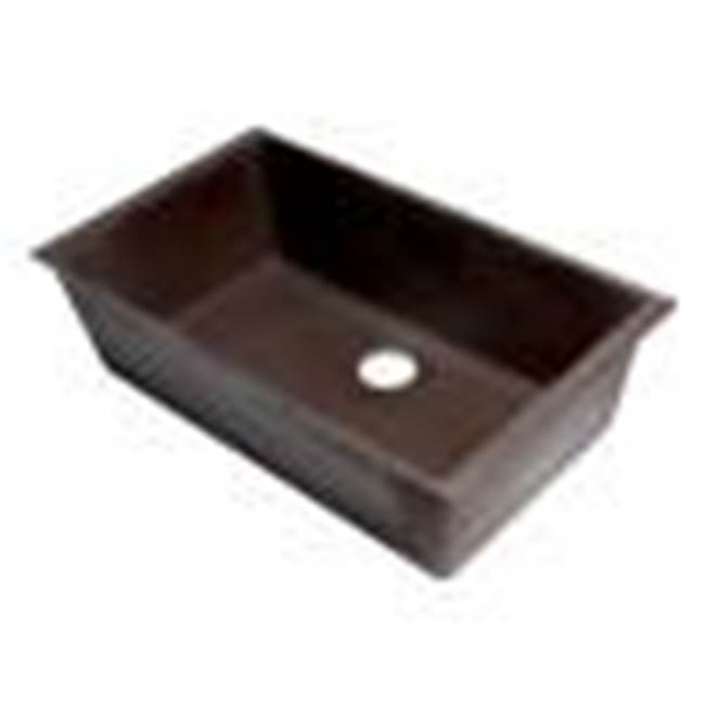 Alfi Trade Chocolate 33'' Single Bowl Undermount Granite Composite Kitchen Sink