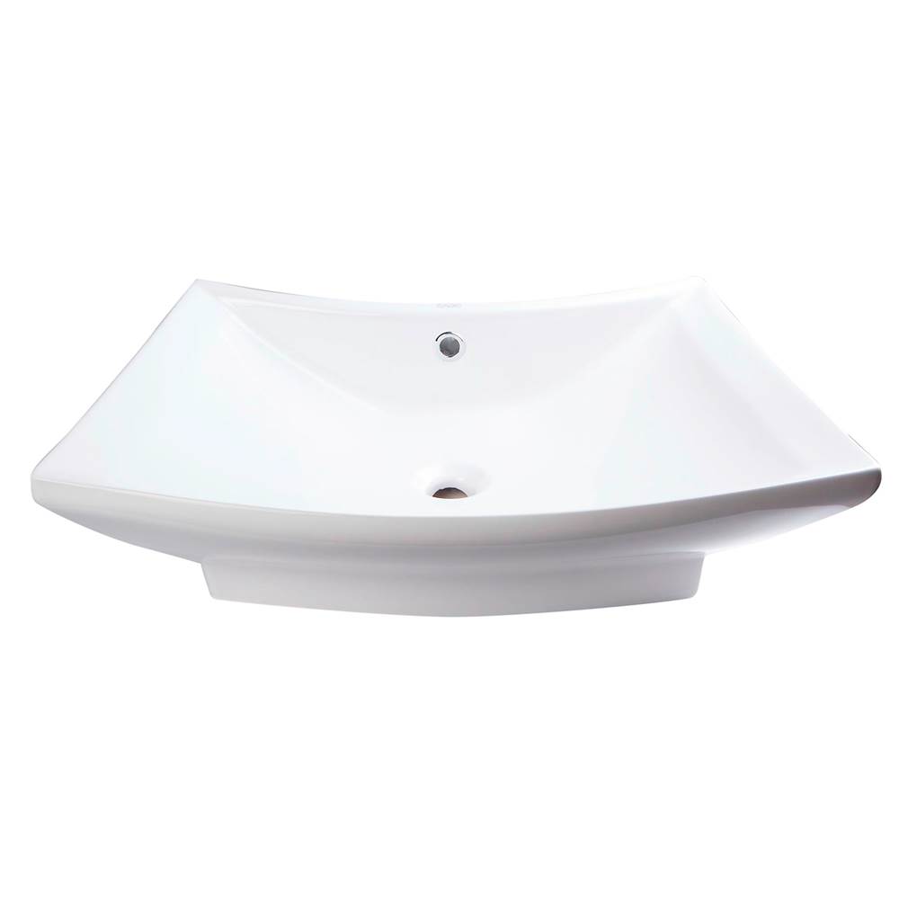 Alfi Trade EAGO BA142  28'' Rectangular Porcelain Bathroom Vessel Sink with Single Hole