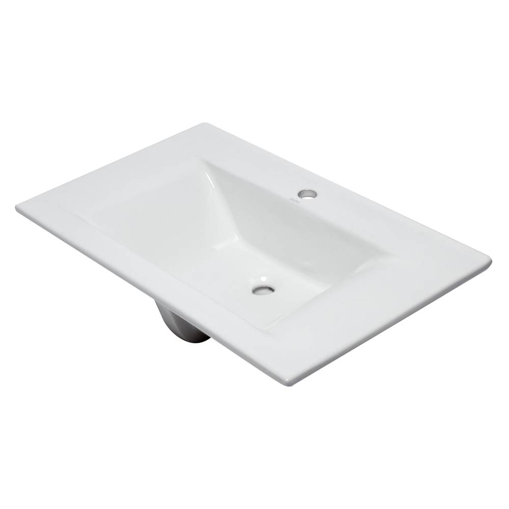 Alfi Trade EAGO BB127 White Ceramic 32''x19'' Rectangular Drop In Sink