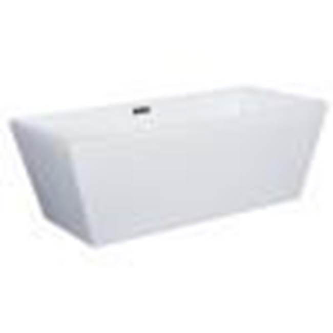 Alfi Trade 59 inch White Rectangular Acrylic Free Standing Soaking Bathtub