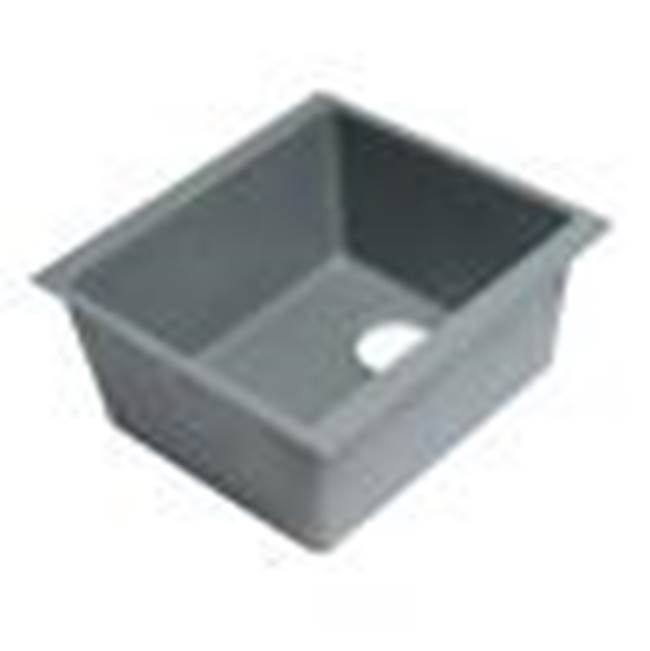 Alfi Trade Titanium 17'' Undermount Rectangular Granite Composite Kitchen Prep Sink