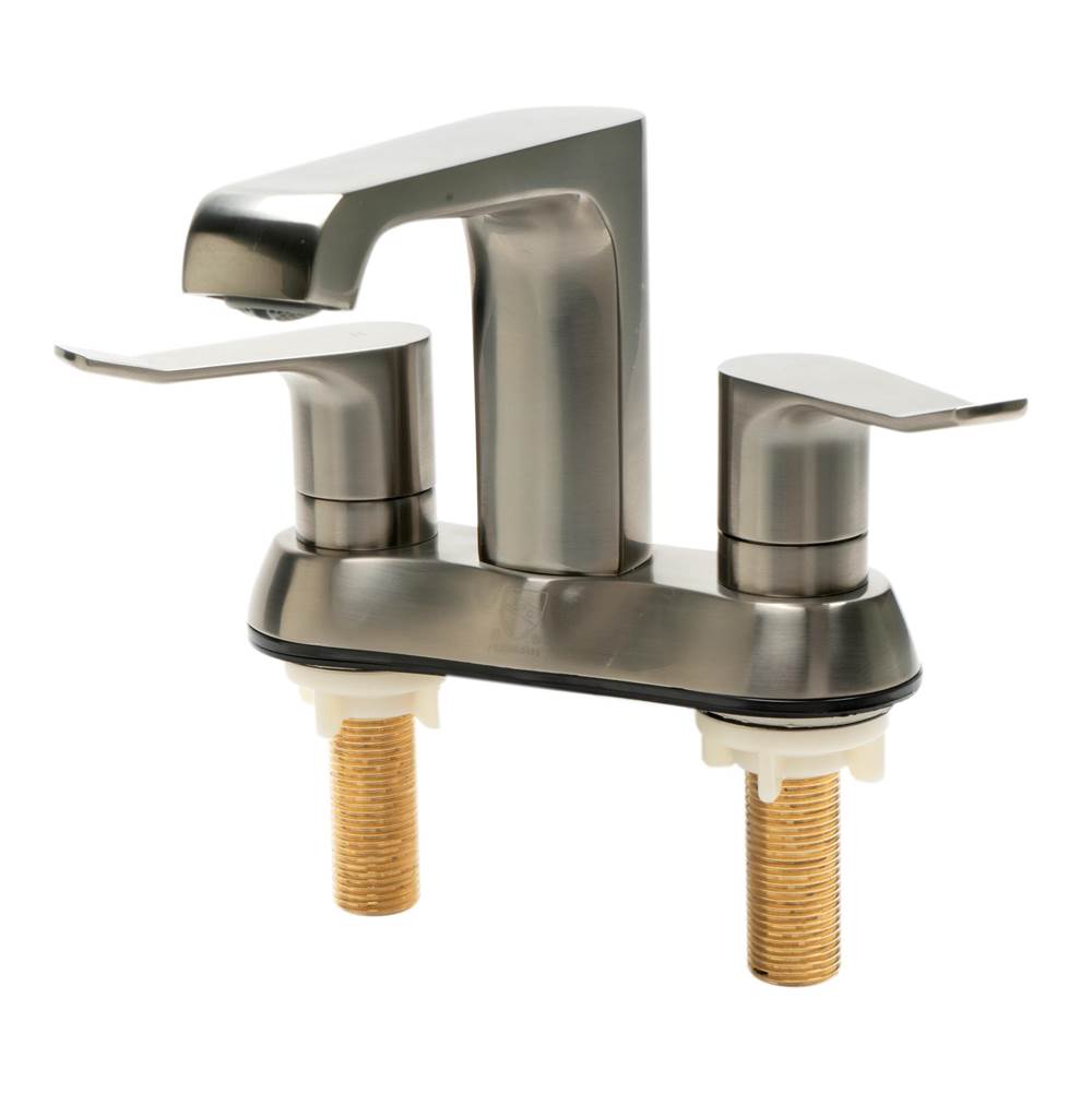 Alfi Trade Brushed Nickel Two-Handle 4'' Centerset Bathroom Faucet