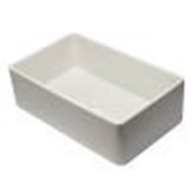 Alfi Trade 33 inch Biscuit Reversible Single Fireclay Farmhouse Kitchen Sink