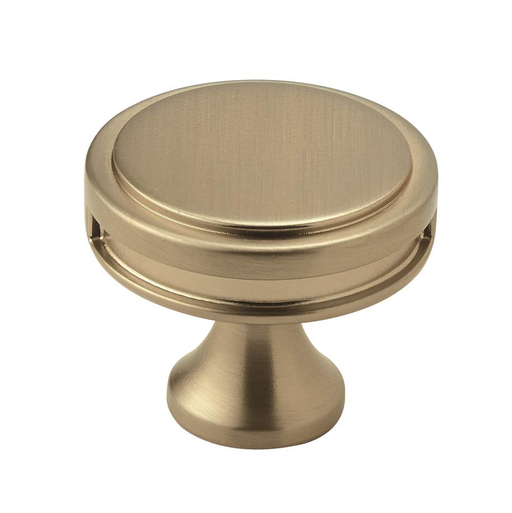 Amerock Oberon 1-3/8 in (35 mm) Diameter Golden Champagne Cabinet Knob