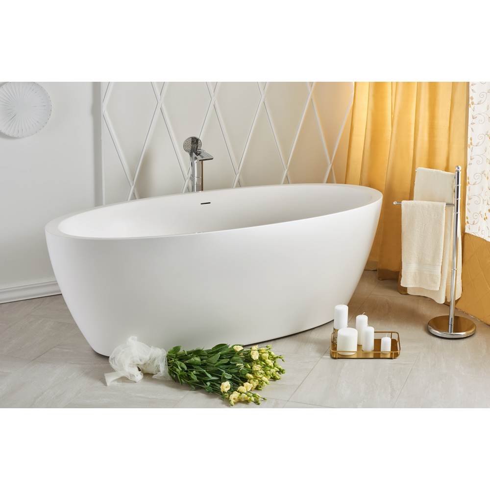 Aquatica Aquatica Sensuality-Wht™ Freestanding Solid Surface Bathtub
