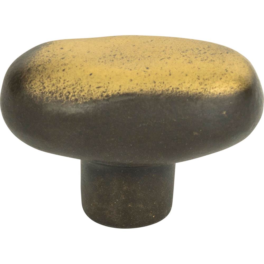 Atlas Distressed Oval Knob 1 11/16 Inch Antique Bronze