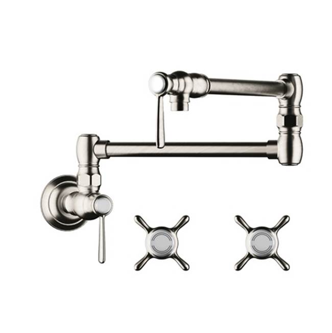 Axor Montreux Pot Filler, Wall-Mounted in Polished Nickel