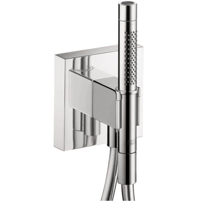 Axor Starck Organic Handshower Holder with Outlet 5'' x 5'' with Handshower, 1.75 GPM in Chrome