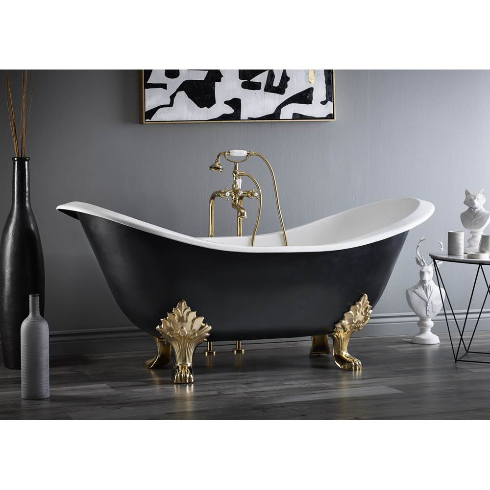 Cheviot Products REGENCY Cast Iron Bathtub with Lion Feet and Faucet Holes