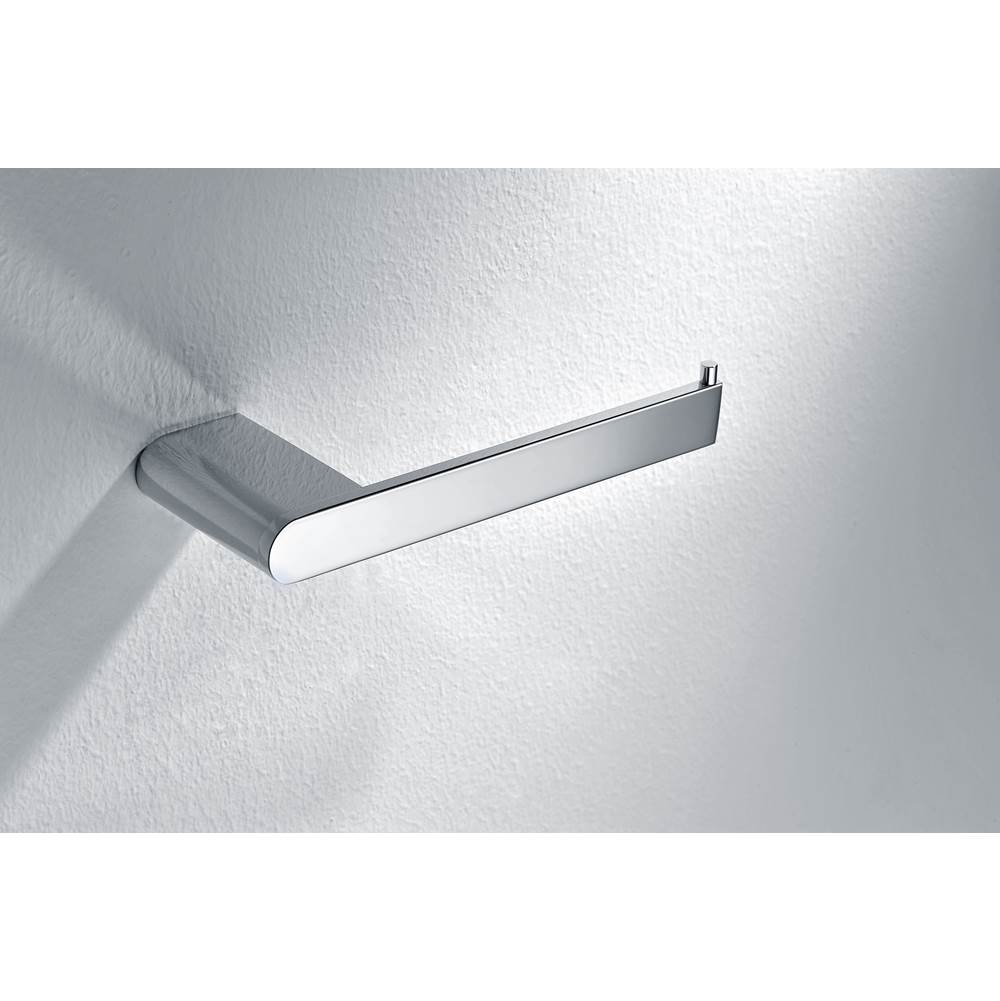 Dawn Solid brass toilet roll holder, chrome: 6-1/2''Lx2-3/8''Dx3/4''H