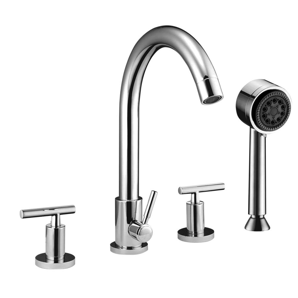 Dawn Dawn® 4-hole Tub Filler with Personal Handshower and Lever Handles