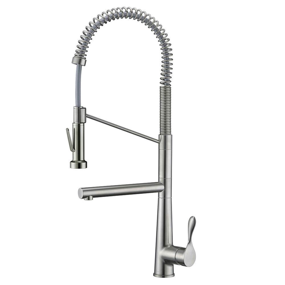 Dawn 2 Way Spring Pull-down Kitchen Faucet, Brushed Nickel