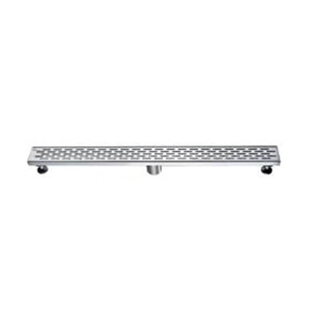 Dawn Shower linear drain--14G, 304type stainless steel, matte black finish: 32''Lx3''Wx3-1/8''D