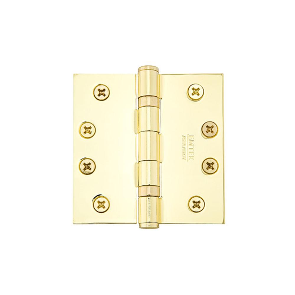 Emtek 9600 Brass Hinge, BB, SqCr, 4x4'', US15
