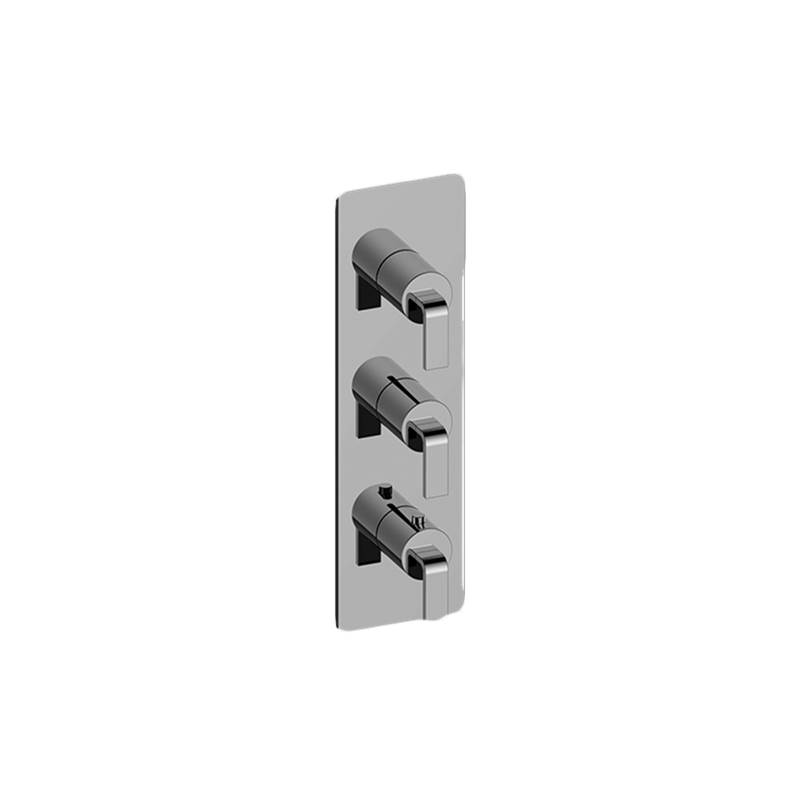 Graff M-Series Square Thermostatic 3-Hole Trim Plate w/Immersion Handle (Trim Only)
