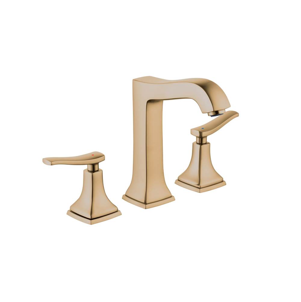 Hansgrohe Metropol Classic Widespread Faucet 160 with Lever Handles and Pop-Up Drain, 1.2 GPM in Brushed Bronze