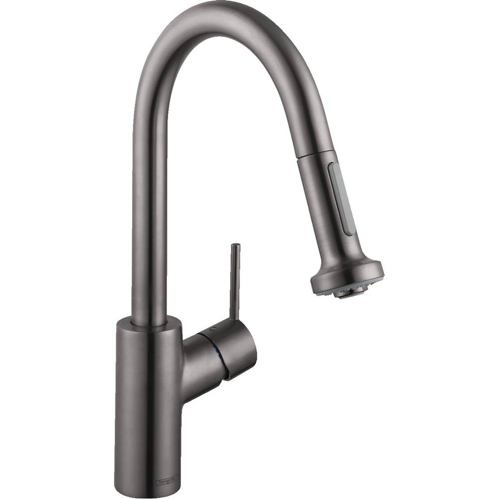 Hansgrohe Talis S² Prep Kitchen Faucet, 2-Spray Pull-Down, 1.75 GPM in Brushed Black Chrome