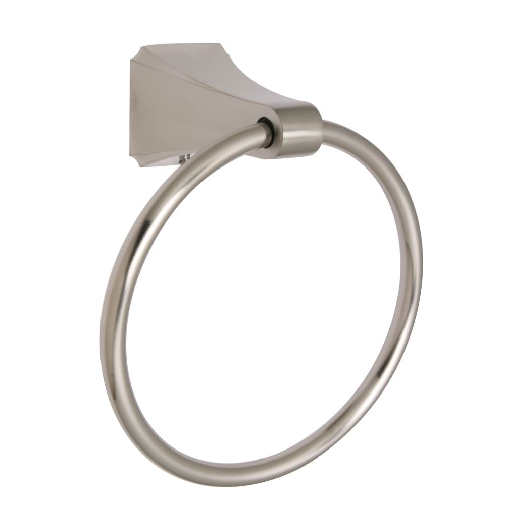 Huntington Brass Merced/Reflection Towel Ring, Satin Nickel PVD