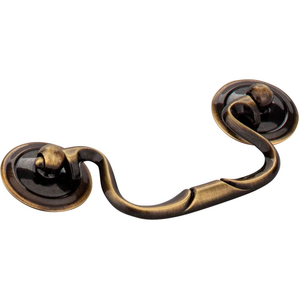 Hardware Resources 3-1/2'' Center-to-Center Brushed Antique Brass Kingsport Cabinet Drop Pull