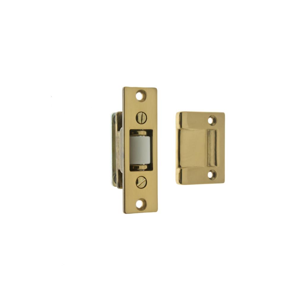 Idh Heavy Duty Silent Roller Latch W/ Rectangle Polished Brass
