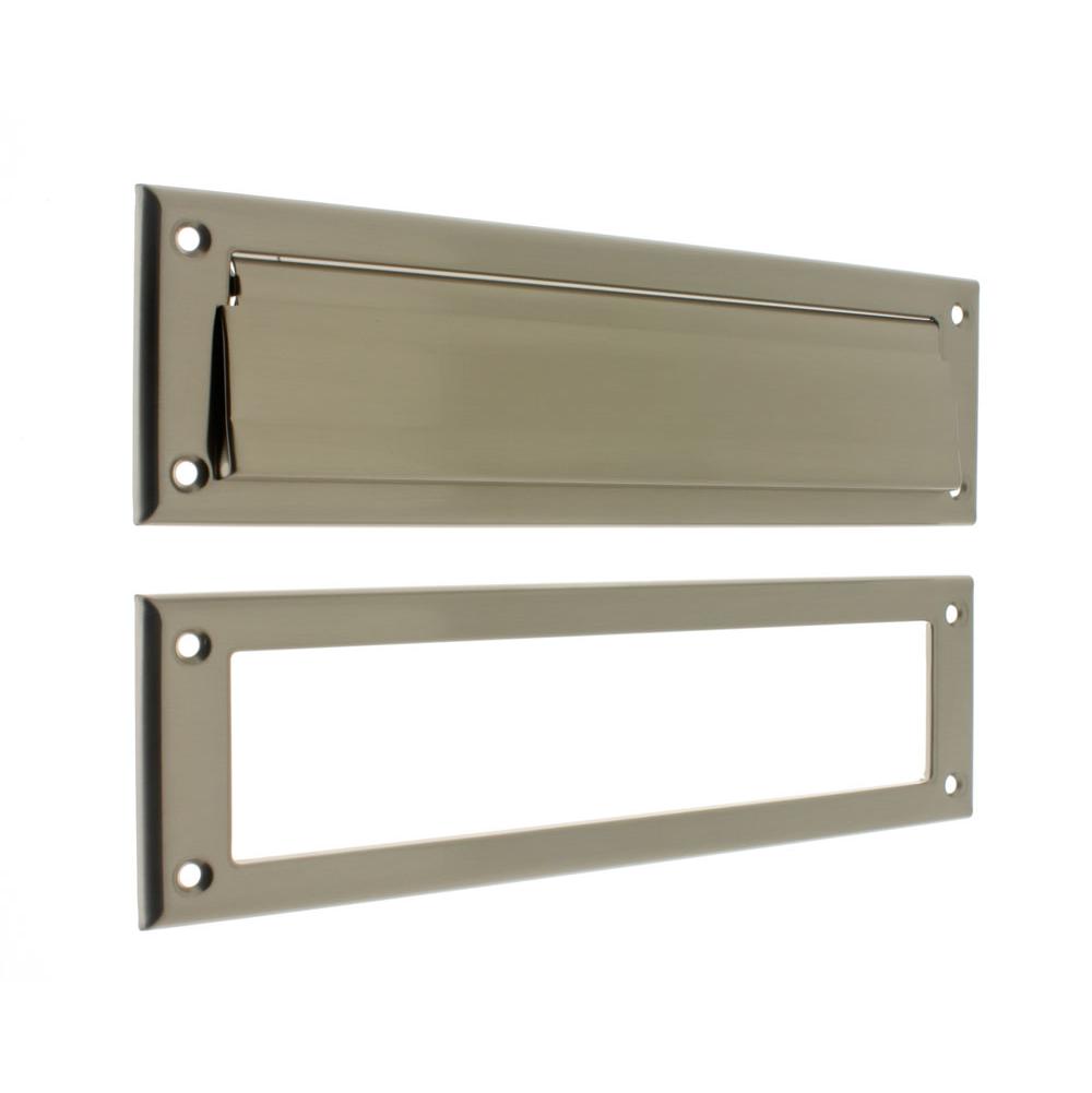 Idh Magazine Mail Plate & Open Back Plate Satin Nickel
