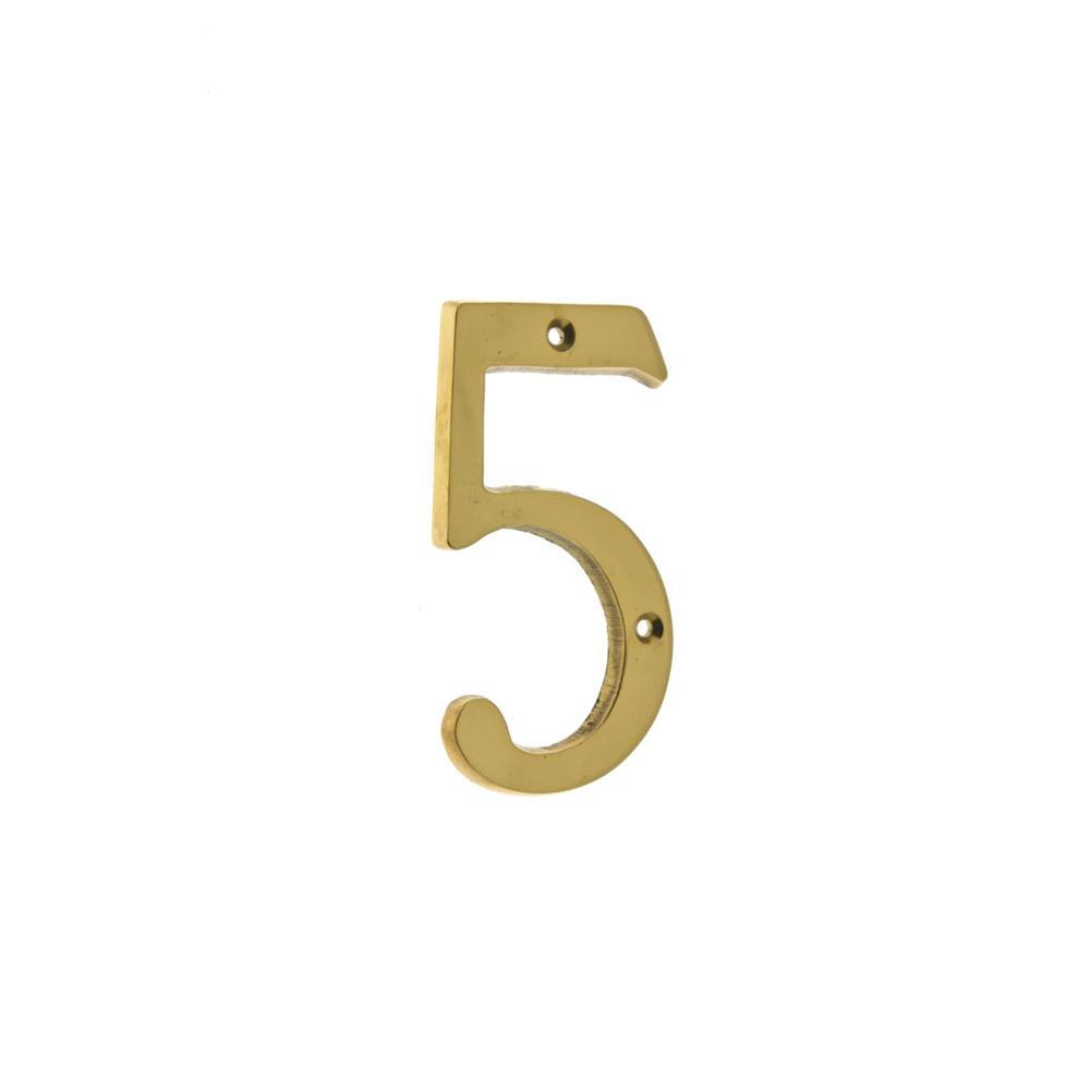 Idh 4'' Cast Solid Brass Number: #5 Polished Brass