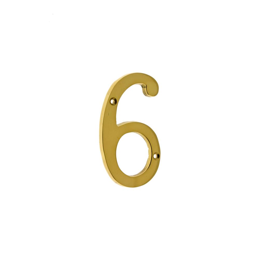 Idh 4'' Cast Solid Brass Number: #6 Polished Brass