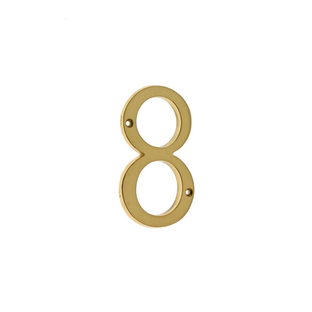 Idh 4'' Cast Solid Brass Number: #8 Polished Brass