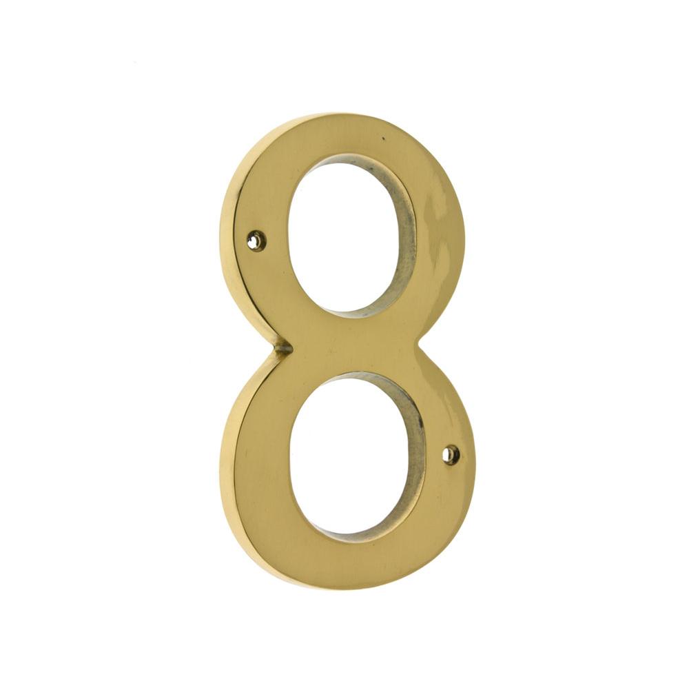 Idh 6'' Cast Solid Brass Number: #8 Polished Brass