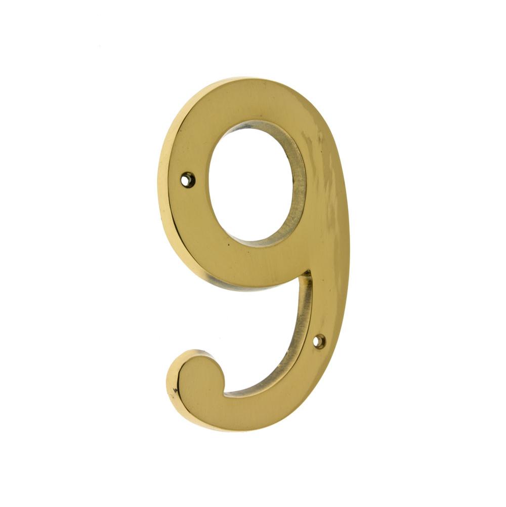Idh 6'' Cast Solid Brass Number: #9 Polished Brass
