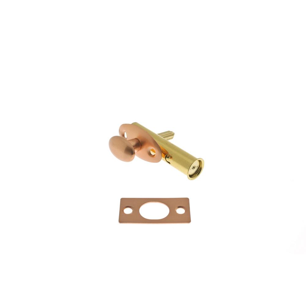 Idh Mortise Door Bolt Bright Copper-H