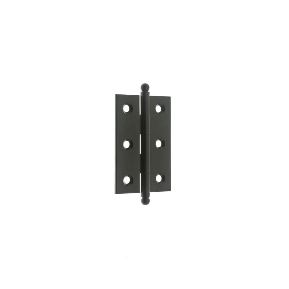 Idh 2-1/2'' X 1-7/10'' Solid Brass Cabinet Hinge W/ Ball Tips (Pair)  Matte Black