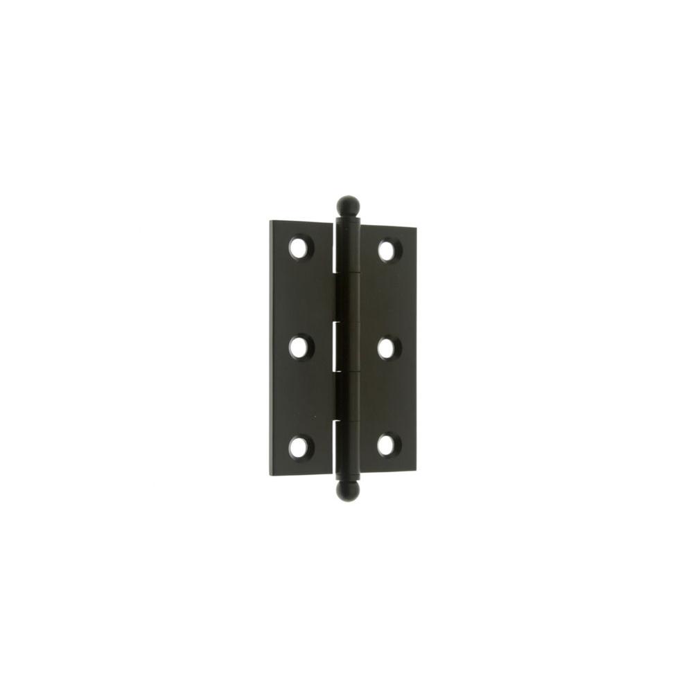 Idh 3'' X 2'' Solid Brass Cabinet Hinge W/Ball Tips (Pair) Matte Black