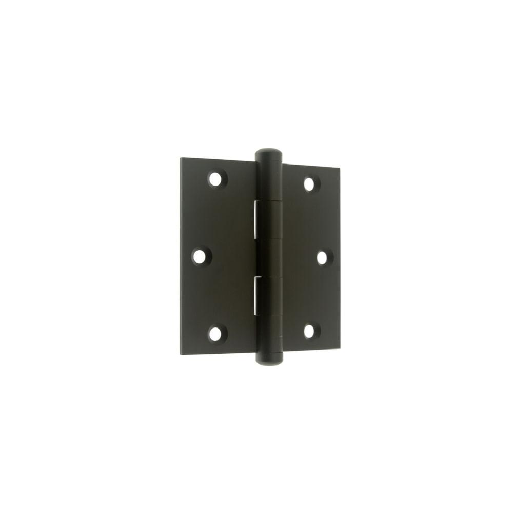 Idh 3-1/2'' X 3-1/2'' Solid Extruded Brass Square Corner Door Hinge (Pair) Matte Black-J