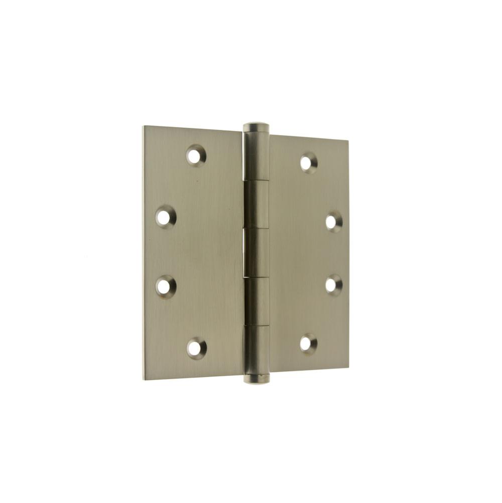 Idh 4-1/2'' X 4-1/2'' Solid Extruded Brass Square Corner Door Hinge (Pair) Satin Nickel-J