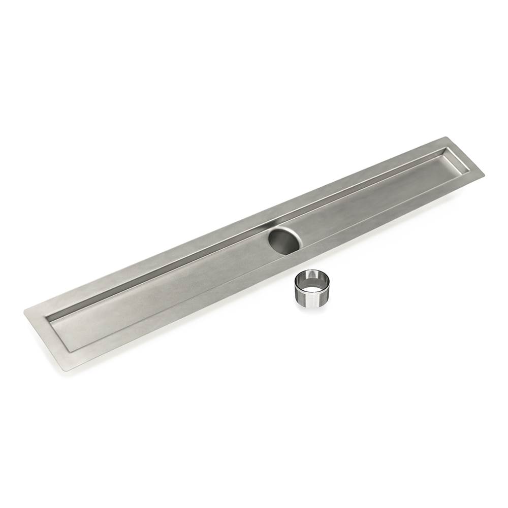Infinity Drain 60'' Stainless Steel Channel Assembly for FCB Series with 2'' Threaded Outlet