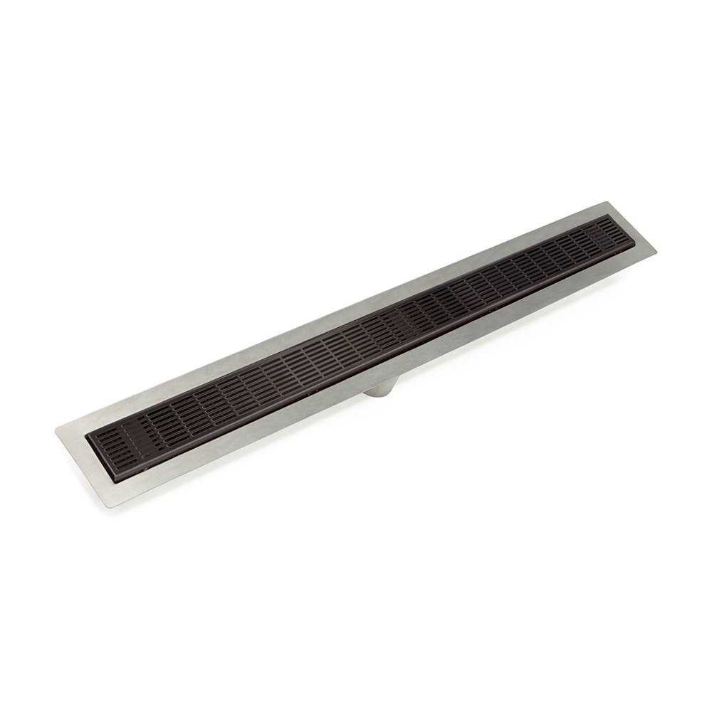Infinity Drain 32'' FF Series Complete Kit with 2 1/2'' Perforated Slotted Grate in Oil Rubbed Bronze